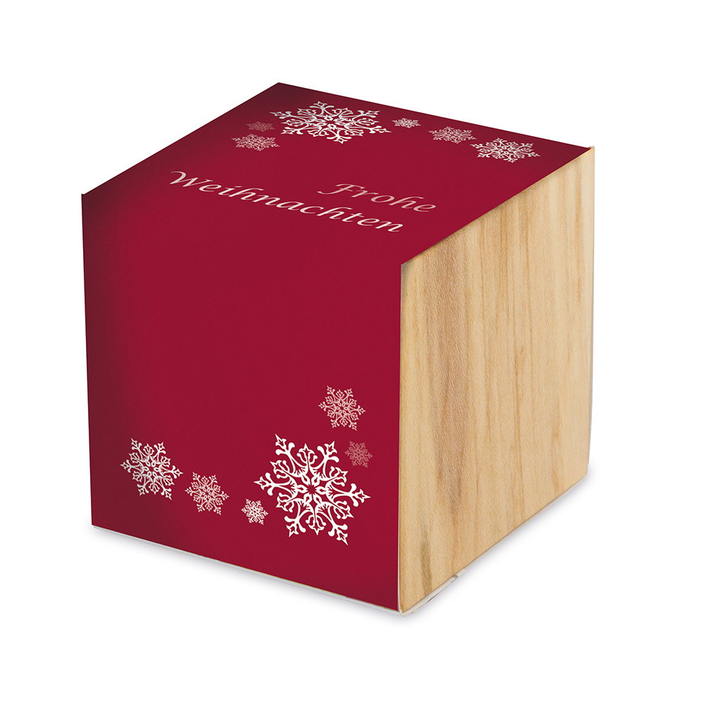 Pflanz-Holz Maxi mit Samen - Sommerblumenmischung, 2 Seiten gelasert