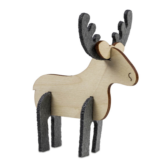 Steckfiguren-Karte Filz - Standardmotiv - Elch