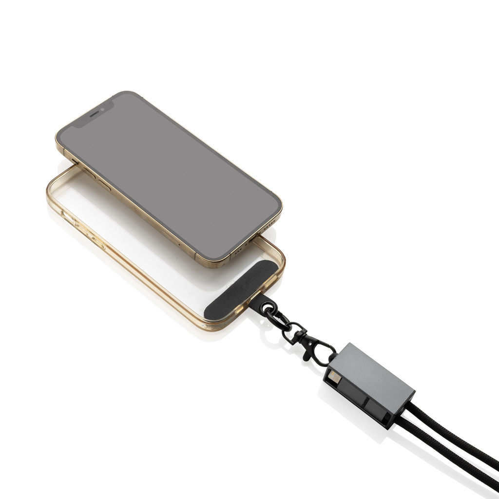 Terra 60Wduales Ladekabel aus RCS recyceltem PET mit Lanyard