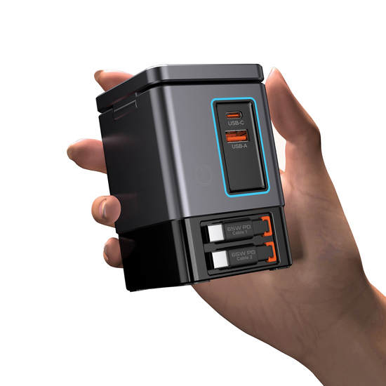 Urban Vitamin Sacramento 105W GaN Charger mit einz. Kabeln