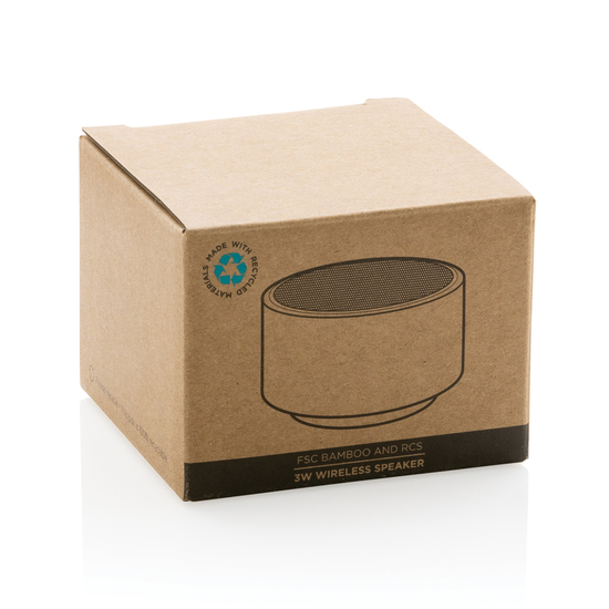 Kabelloser 3W-Lautsprecher aus RCS rKunststoff & Bambus