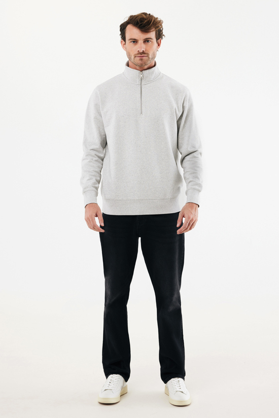 IQONIQ Elgon Quarter-Zip-Sweater aus rec. Baumwolle