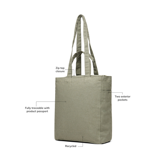 VINGA Hilo AWARE™ Tasche mit Reißverschluss aus rec. Canvas