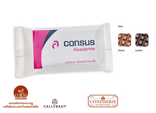Schokolade 20 g Tafel, Inhalt: Callebaut Vollmilch