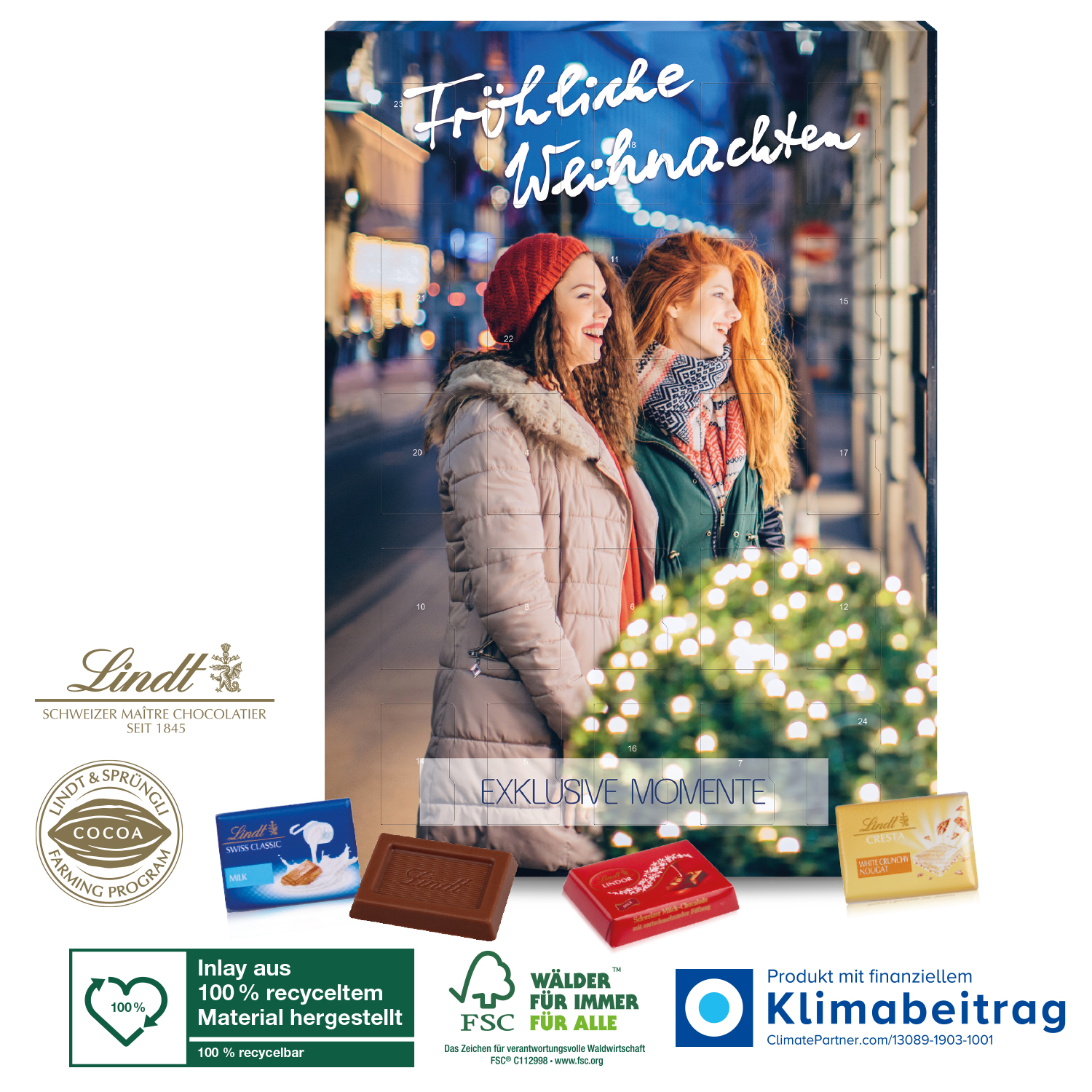 Wand-Adventskalender „Lindt Exklusiv“