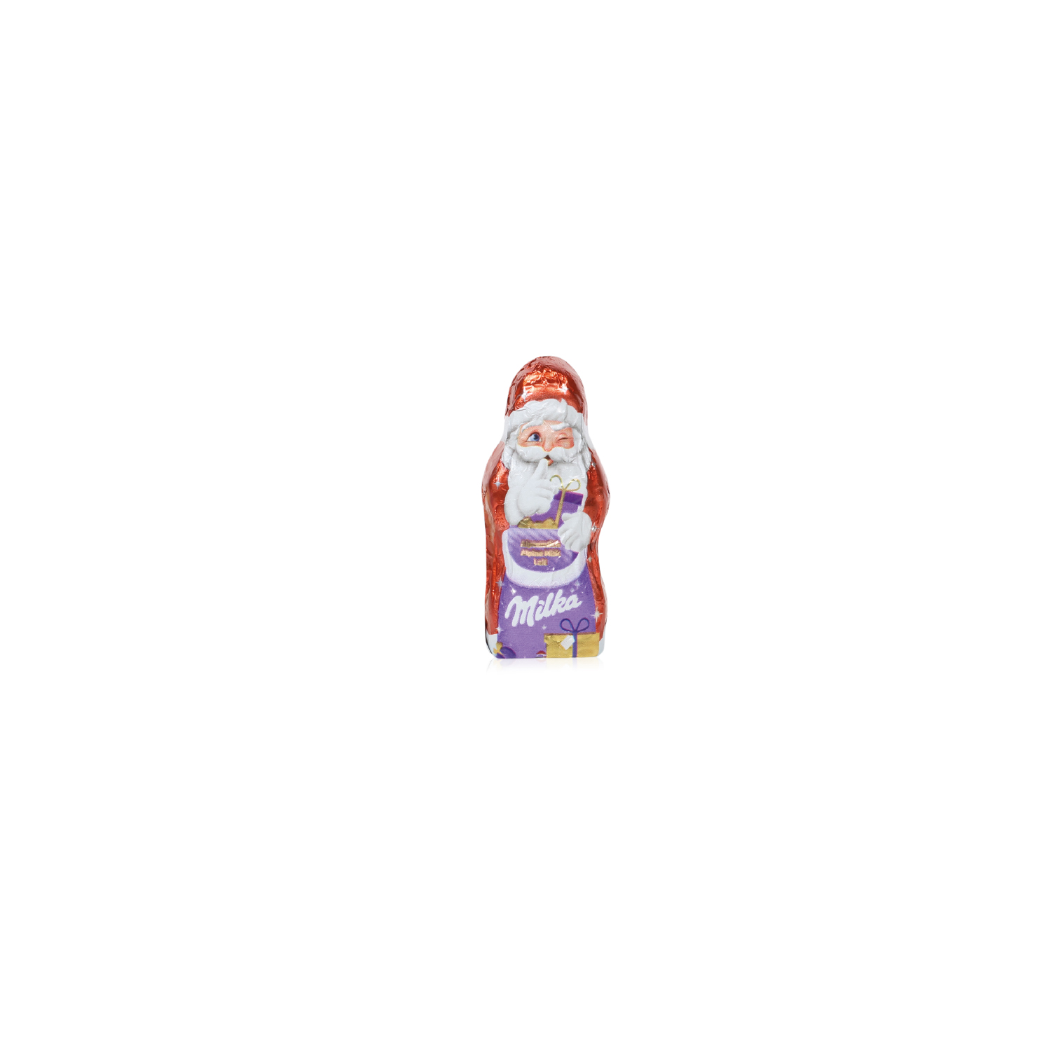 Werbe-Klappkarte mit Weihnachtsmann von Milka