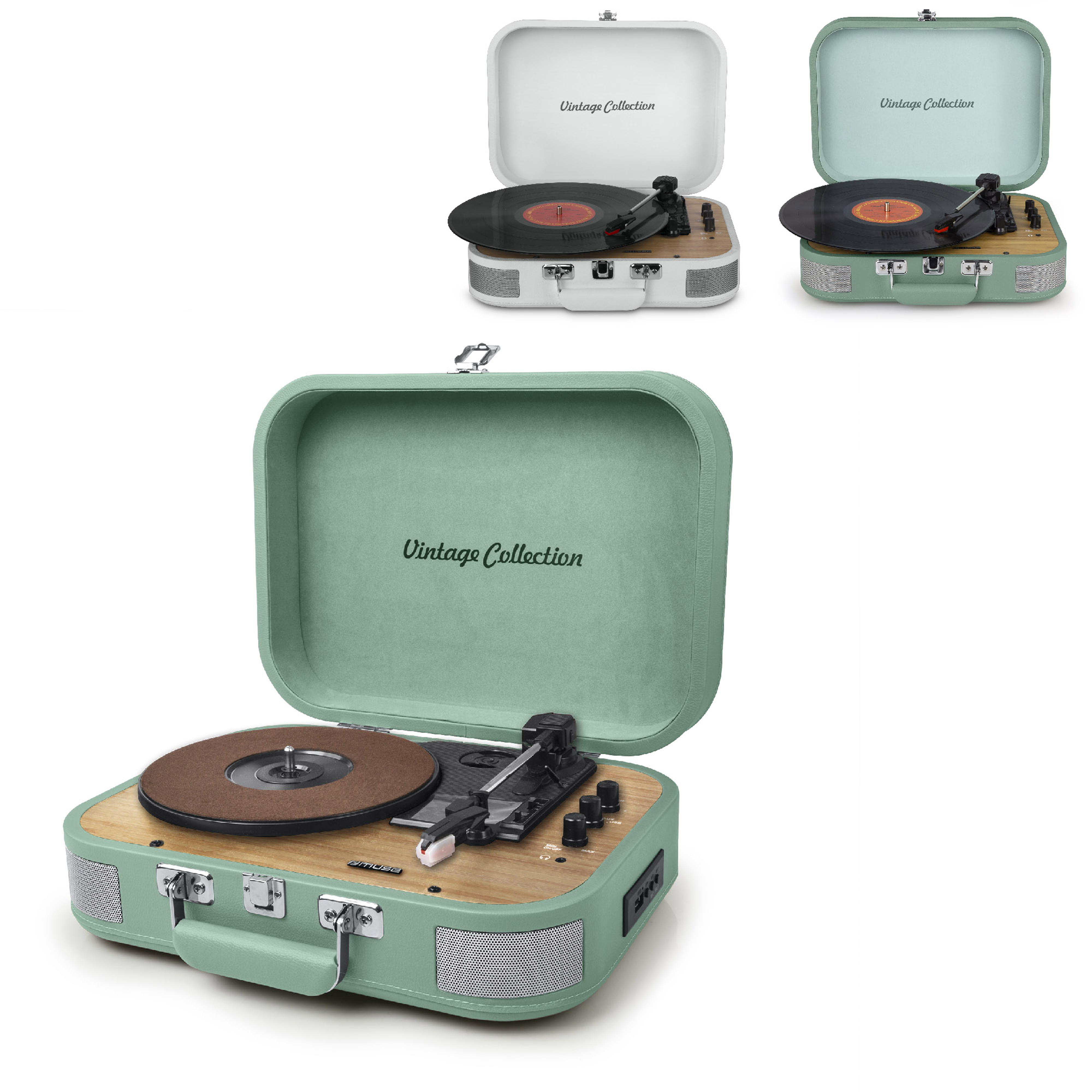 MT-201 | Muse vintage Plattenspieler Bluetooth und AUX-Anschluss 2x5W