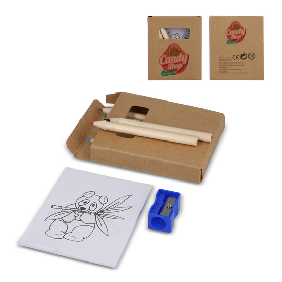 8-teiliges Malset in Kraftkarton