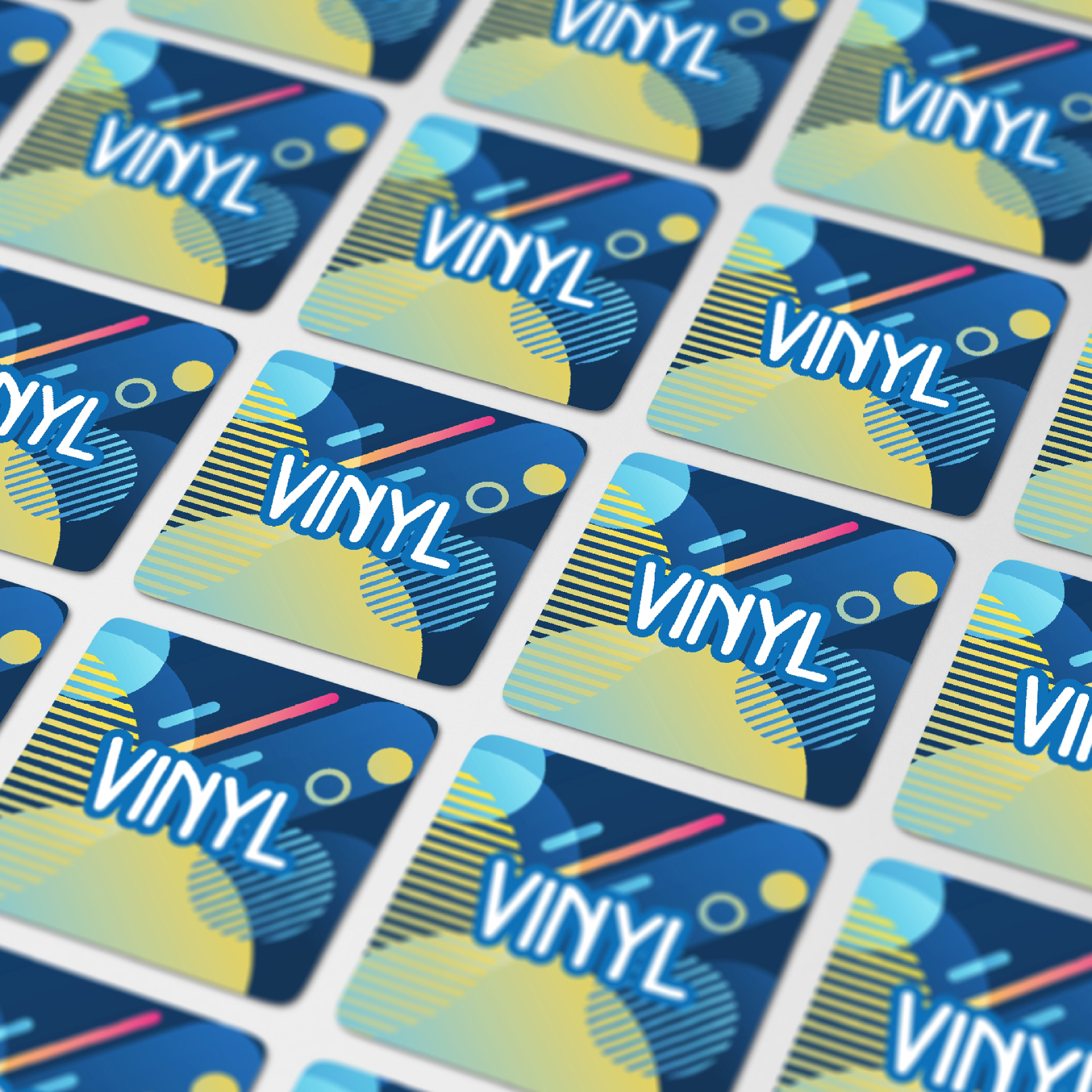 Vinyl Sticker Quadrat 20x20mm