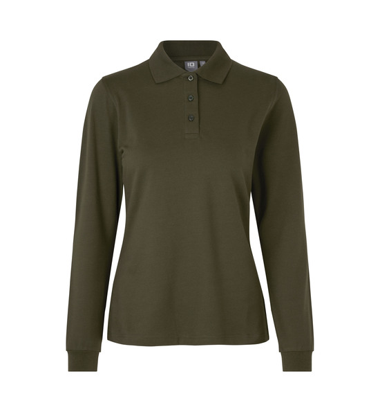 Langarm Poloshirt | Stretch | Damen