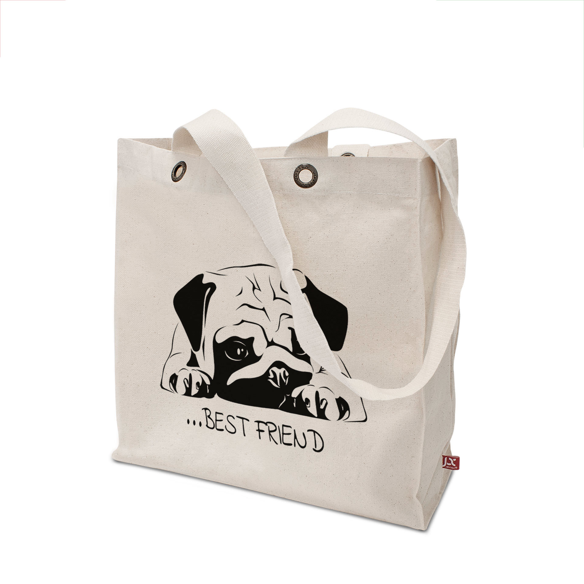 KOCHI - Schwere Baumwolltasche mit Boden- und Seitenfalte