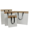 Deluxe Papiertasche Duplex DPK087 40 x 12 x 35 cm  weiss Aussen - braun Innen