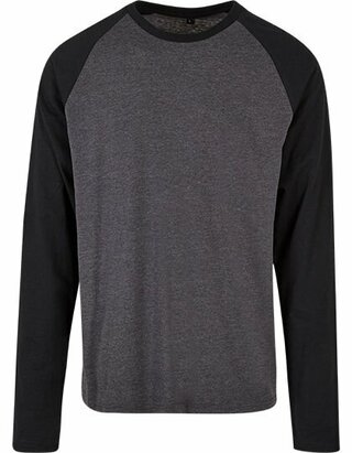 BYBB023 Men´s Contrast Raglan Longsleeve T-Shirt