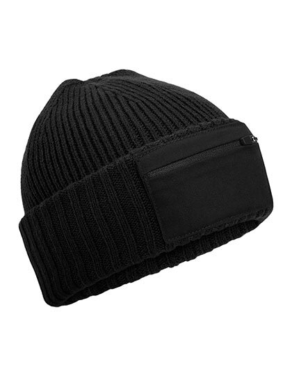 CB334R Beechfield Zip Patch Beanie