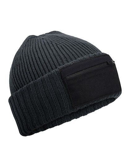 CB334R Beechfield Zip Patch Beanie