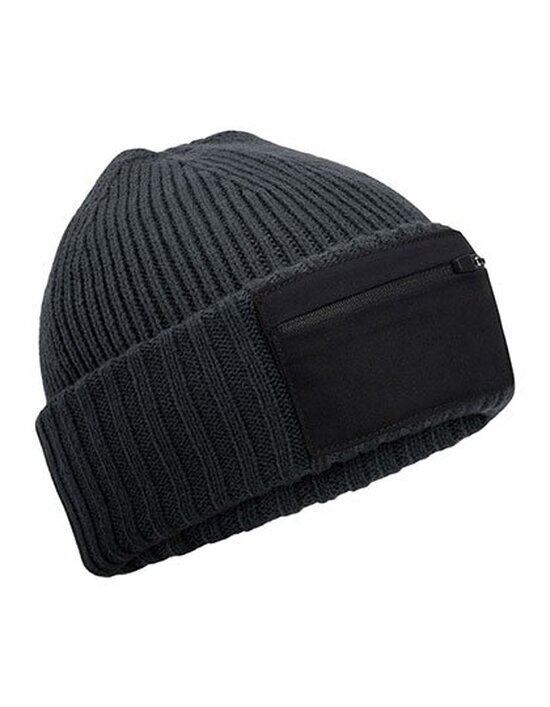 CB334R Beechfield Zip Patch Beanie
