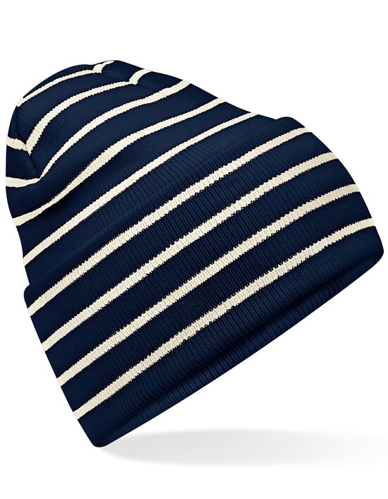 CB39R Beechfield Original Deep Cuffed Striped Beanie