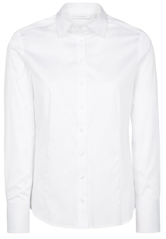 Eterna Bluse Satin Shirt - Tailliert - Ohne Brusttasche