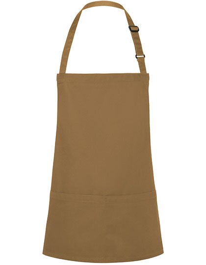 Kurze Latzschürze Basic mit Schnalle und Tasche