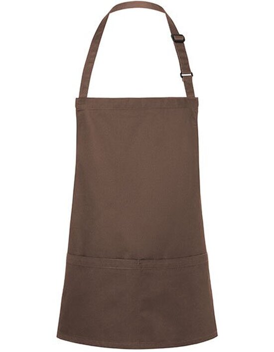 Kurze Latzschürze Basic mit Schnalle und Tasche
