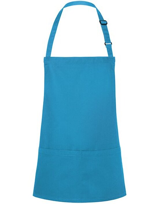 Kurze Latzschürze Basic mit Schnalle und Tasche