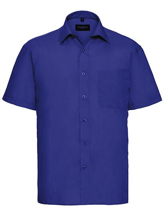 Men`s Short Sleeve Classic Polycotton Poplin Shirt