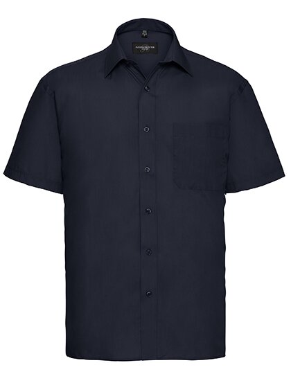 Men`s Short Sleeve Classic Polycotton Poplin Shirt