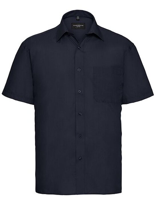 Men`s Short Sleeve Classic Polycotton Poplin Shirt