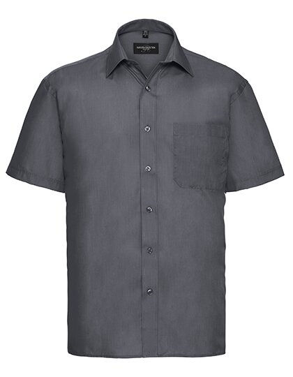 Men`s Short Sleeve Classic Polycotton Poplin Shirt