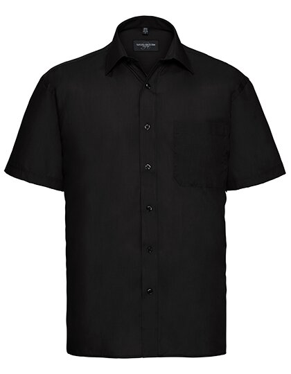 Men`s Short Sleeve Classic Polycotton Poplin Shirt